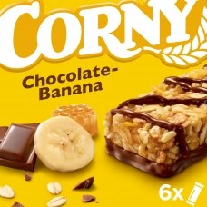 CORNY batonėliai pieniško šokolado-bananų skonio, 6*25g