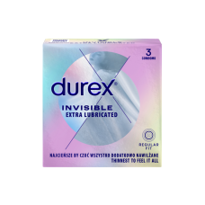 DUREX INVISIBLE EXTRA LUBRICATED prezervatyvai, 3vnt