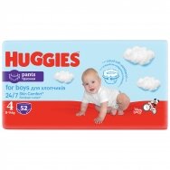 HUGGIES PANTS sauskelnės Boys 4 (9-14 kg) Mega, 52vnt.