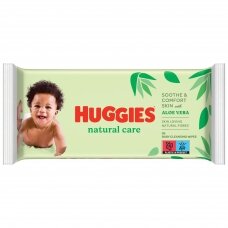 HUGGIES drėgnos servetėlės "Natural Care", 56vnt.