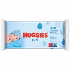 HUGGIES drėgnos servetėlės "Pure Single", 56vnt.