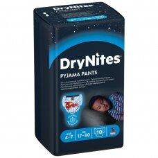 HUGGIES "DryNites" sauskelnės 4-7m., Boys 10vnt.