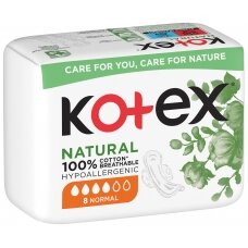 KOTEX NATURAL Higieniniai paketai Normal 8vnt