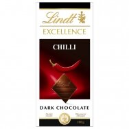 LINDT EXCELLENCE juodasis šokoladas su aitriosiomis paprikomis, 100g