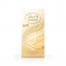 LINDT LINDOR baltasis šokoladas, 100g