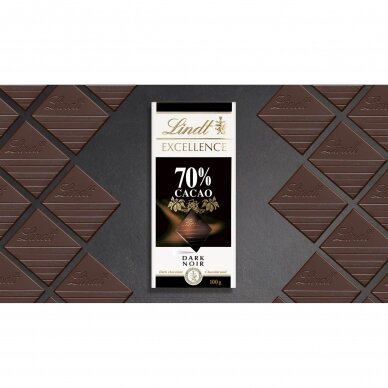 LINDT EXCELLENCE juodasis šokoladas (70%), 100g 4