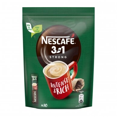 NESCAFE STRONG kavos gėrimas 3 in1, (maišely 10*17g)