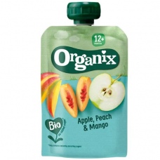 ORGANIX EKO tyrė su persikais, obuoliais ir mangais  12mėn. 100g