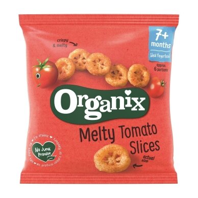 ORGANIX EKO užkandis pomidorų griežinėliai,7mėn, 20g