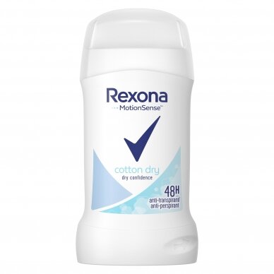 REXONA COTTON DRY Moteriškas pieštukinis dezodorantas 40ml