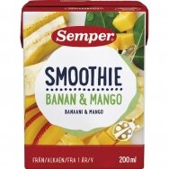 SEMPER SMOOTHIE RTE bananų, mango kokteilis nuo 12mėn., 200ml