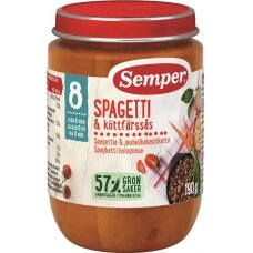 SEMPER patiekalas Bolognese spagečiai  8 mėn., 190g
