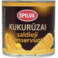 SPILVA saldieji konservuoti kukurūzai, 340(285)g
