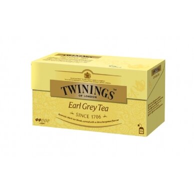TWININGS Juodoji arbata EARL GREY, 25x2g, 50g
