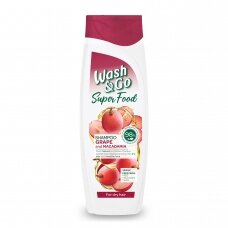 WASH&GO šampūnas su vynuogėm ir makadamija, 400ml, 